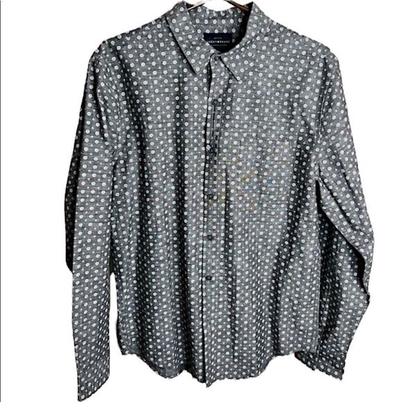 ❤️Lucky Brand Button down shirt gray medium - Picture 1 of 7